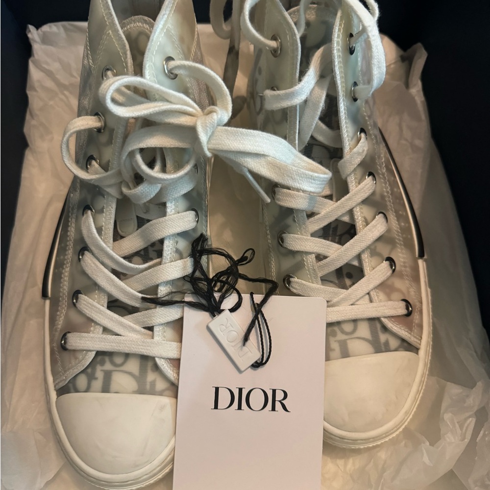 Dior B23 High-Top Sneakers in Red and Blue - Picture 9 of 11
